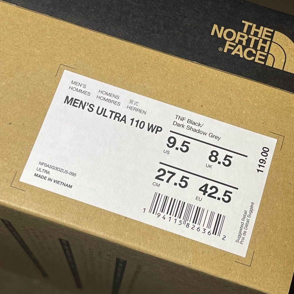 The North Face Mens Ultra 110 Waterproof Hiking Shoes - Picture 2 of 2